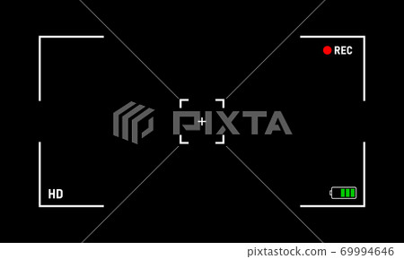 Camera video recording frame on black background. Vector EPS 10 69994646