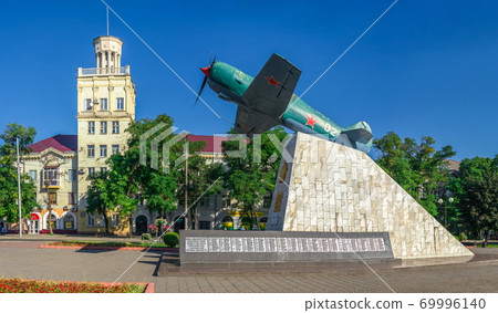 Monument to the Warriors Aviators in Zaporozhye, Ukraine Monument to the Warriors Aviators in Zaporozhye, Ukraine 69996140