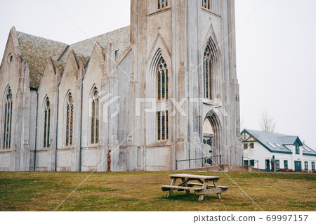 Cathedral Landakotskirkja, Basilica of Christ the King, build as a Neo-Gothic church architect Gudjon Samuelsson, sanctified in 1929 69997157