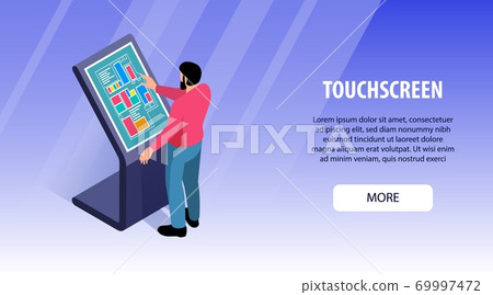 Interactive Touchscreen Horizontal Banner 69997472