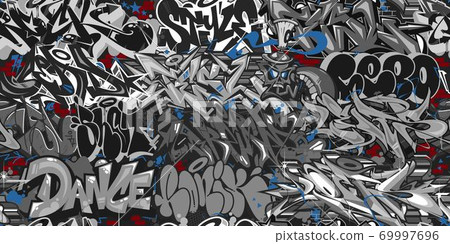 Hip Hop Graffiti Art Black And White