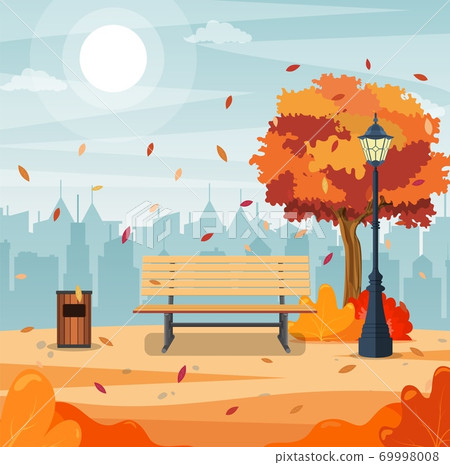 beautiful autumn city park 69998008