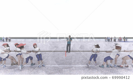 School athletic meet, tug of war, with spectators, without building, illustration 39 School athletic meet, tug of war, with spectators, without building, illustration 39 69998412
