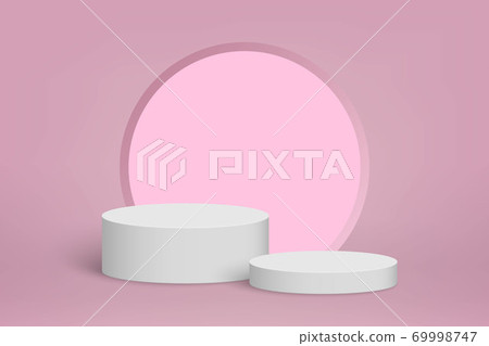 3d minimal scene with white podium, Cosmetic product presentatio Template for your design 3d minimal scene with white podium, Cosmetic product presentatio Template for your design 69998747