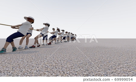 School athletic meet, tug of war, no audience, no building, illustration 11 School athletic meet, tug of war, no audience, no building, illustration 11 69999054