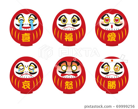 達摩人物插圖表達變化-插圖素材[69999256] - PIXTA圖庫