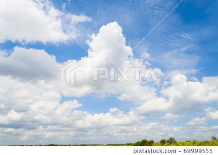 sky summer, cloudy background sunny air atmosphere 69999555