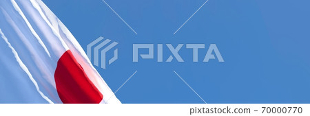 3D rendering of the national flag of Japan waving in the wind 3D rendering of the national flag of Japan waving in the wind 70000770