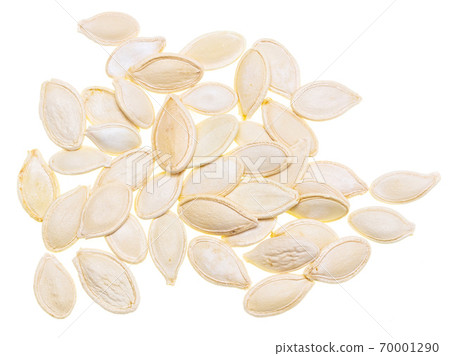 Pumpkin seeds isolated on white background 70001290