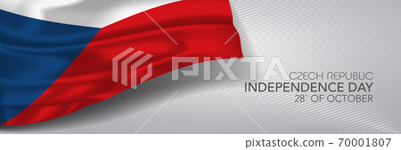 Czech republic independence day vector banner, greeting card 70001807