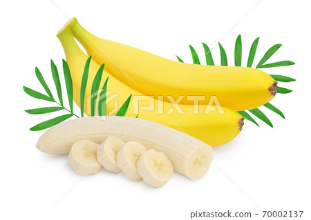 banana isolated on white background with clipping path and full depth of field. banana isolated on white background with clipping path and full depth of field. 70002137