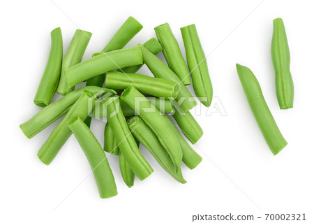 Green beans isolated on a white background with clipping path, Top view. Flat lay Green beans isolated on a white background with clipping path, Top view. Flat lay 70002321