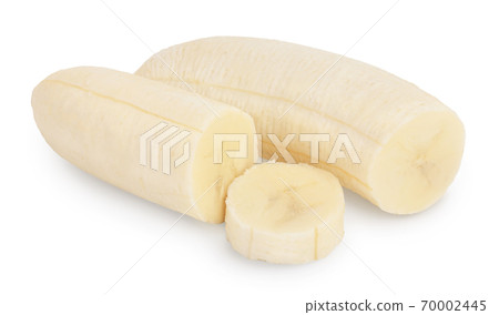 banana pieces isolated on white background with clipping path and full depth of field. banana pieces isolated on white background with clipping path and full depth of field. 70002445