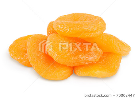Dried apricots isolated on white background with clipping path and full depth of field. Dried apricots isolated on white background with clipping path and full depth of field. 70002447