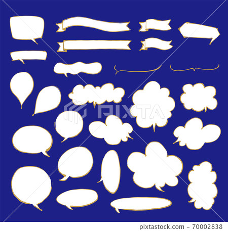 Hand-painted speech bubble material Hand-painted speech bubble material 70002838