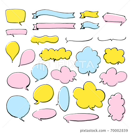 Hand-painted speech bubble material Hand-painted speech bubble material 70002839