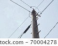 Telephone pole looking up 70004278