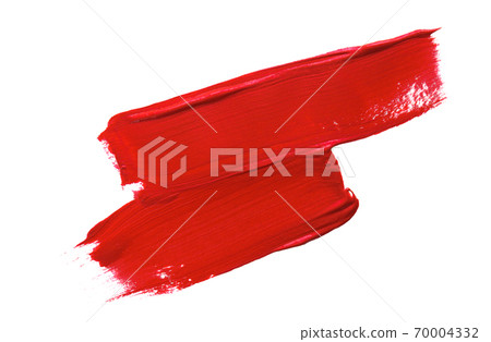 Paintbrush Strokes of red paint on white Paintbrush Strokes of red paint on white 70004332
