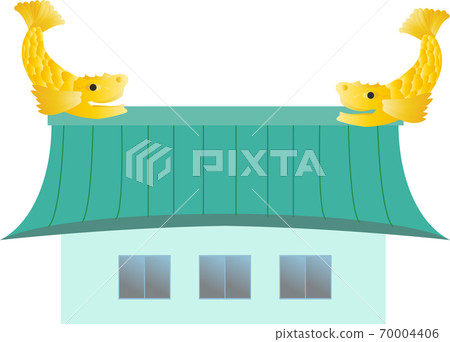 城堡塔和金色的八千穗的插圖 城堡塔和金色的八千穗的插圖 70004406