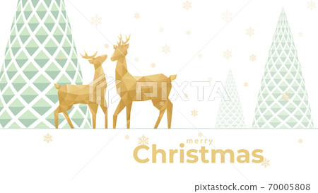 Landscape christmas scene with reindeer couple concept. Landscape christmas scene with reindeer couple concept. 70005808