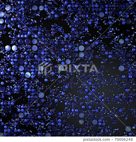 Data technology abstract futuristic illustration . Dots and lines on dark background. 3D 70006248
