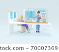 Healthcare series: Radiographer specialist at work. 3d render. 70007369