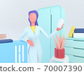 Healthcare series: Pharmacist. Pharmacist at work 3d render 70007390