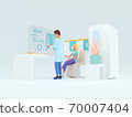 Healthcare series: Radiographer specialist at work. 3d render. 70007404