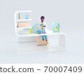 Healthcare series: Laboratory. laboratory assistant 3d render 70007409