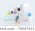 Healthcare series: Orthodontist at work. 3d render 70007413