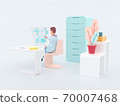 Healthcare series: Cardiologist specialist at work. 3d render 70007468