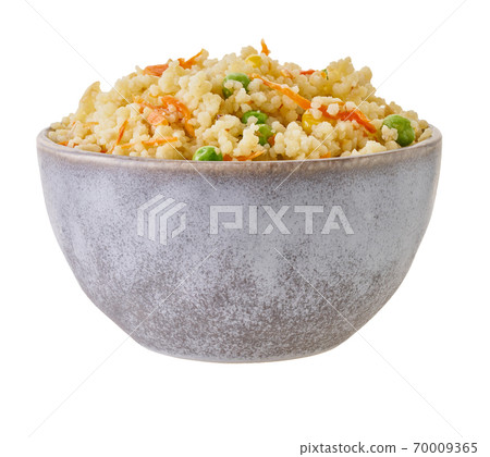 boiled couscous with clipping path boiled couscous with clipping path 70009365