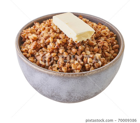 boiled buckwheat with clipping path boiled buckwheat with clipping path 70009386