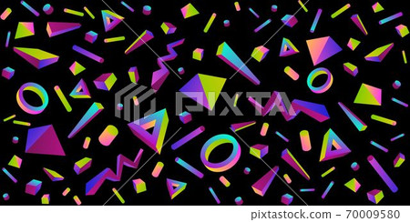 Seamless Colorful Abstract Geometric Pattern Vector Illustration Background Art 70009580