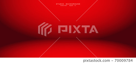 Empty red color studio room luxury background. Abstract gradient red, used as background for display products design web template, Vector illustration Empty red color studio room luxury background. Abstract gradient red, used as background for display products design web template, Vector illustration 70009784