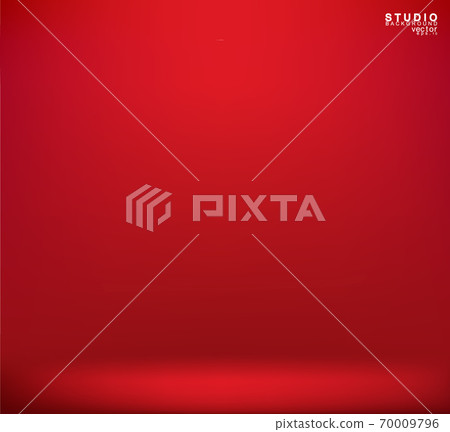 Empty red color studio room luxury background.... - Stock Illustration ...