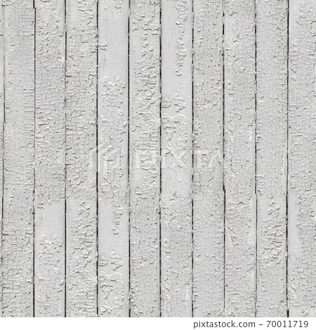 Seamless background texture of old white painted wooden lining boards wall 70011719