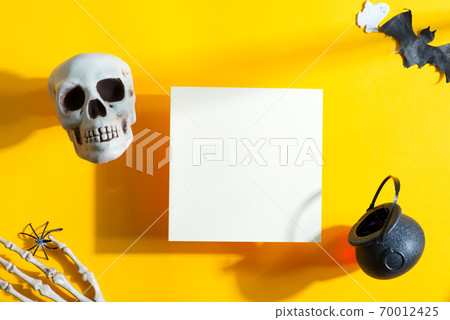 Halloween frame with creative holiday party decoration. 70012425