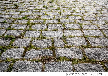 Gray cobble stone walkway or square. Pavement texture. Gray cobble stone walkway or square. Pavement texture. 70012935