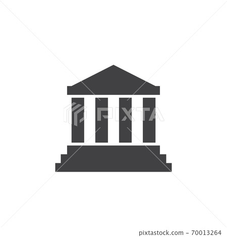 Bank institute icon vector logo. Courthouse bankruptcy museum building Bank institute icon vector logo. Courthouse bankruptcy museum building 70013264