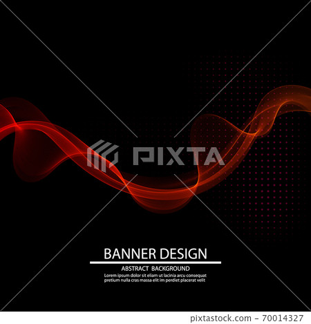 Abstract red liquid horizontal waves on a black... - Stock Illustration ...