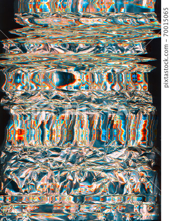 iridescent abstract background glitched foil 70015065