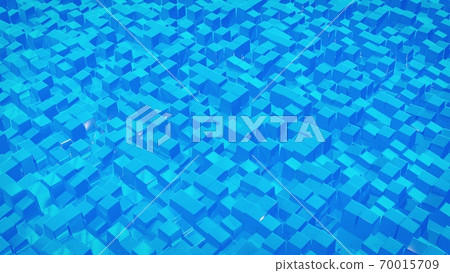 3d rendering abstract fluid background. Beautiful wavy glass surface of blue liquid with square pattern, gradient color and flow waves on it. Creative bright bg 3d rendering abstract fluid background. Beautiful wavy glass surface of blue liquid with square pattern, gradient color and flow waves on it. Creative bright bg 70015709
