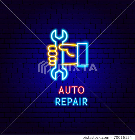 Auto Repair Neon Label 70016134