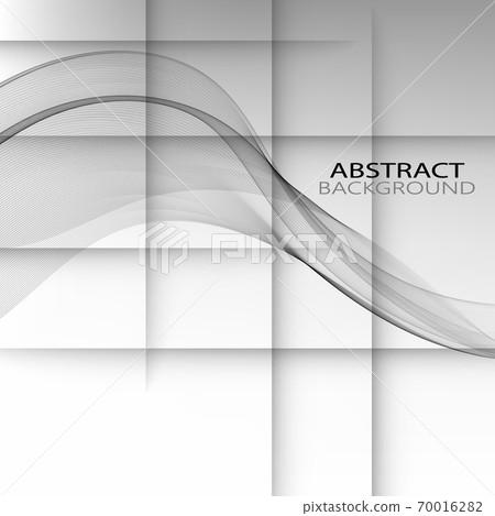 Elegant speed futuristic high-tech swoosh wave stream background. Mild smoke pattern abstract smooth gray modern soft layout. Vector illustration eps10 70016282
