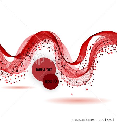 Red wave background, vector illustration element design Red wave background, vector illustration element design 70016291