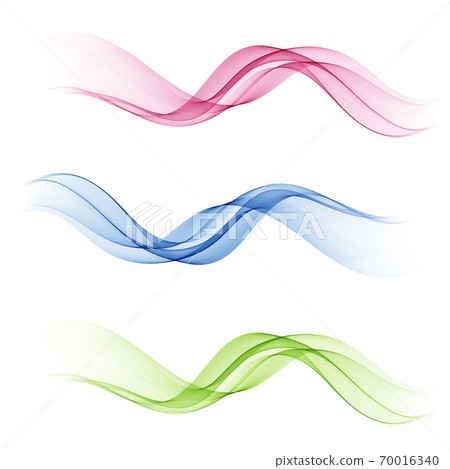 Set of abstract color wave. Color smoke wave. Transparent color wave. Blue, pink,green color. Wavy design.Vector Set of abstract color wave. Color smoke wave. Transparent color wave. Blue, pink,green color. Wavy design.Vector 70016340