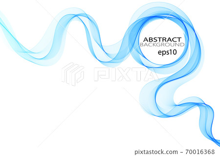 Abstract vector blue wave background, stylized bird Abstract vector blue wave background, stylized bird 70016368