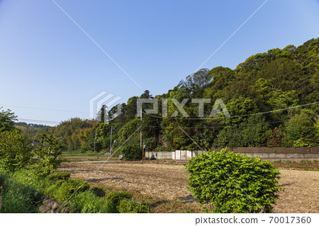神奈川縣橫濱市舞岡古鄉公園內殘留的鄉村風光(水稻種植前) 神奈川縣橫濱市舞岡古鄉公園內殘留的鄉村風光(水稻種植前) 70017360