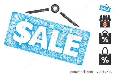 Sale Signboard Web Vector Mesh Illustration Sale Signboard Web Vector Mesh Illustration 70017649